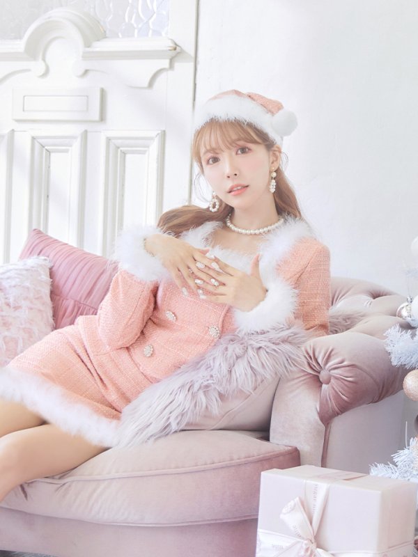 画像36: 【サンタセール！】【サンタコス 3点セット】【XS-Lサイズ/2カラー】ロングスリーブツイードサンタコスプレ[YMT]