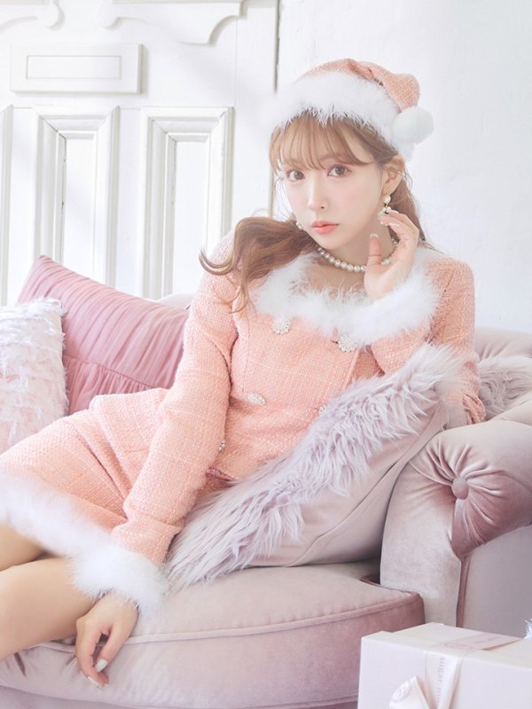 画像30: 【サンタセール！】【サンタコス 3点セット】【XS-Lサイズ/2カラー】ロングスリーブツイードサンタコスプレ[YMT]