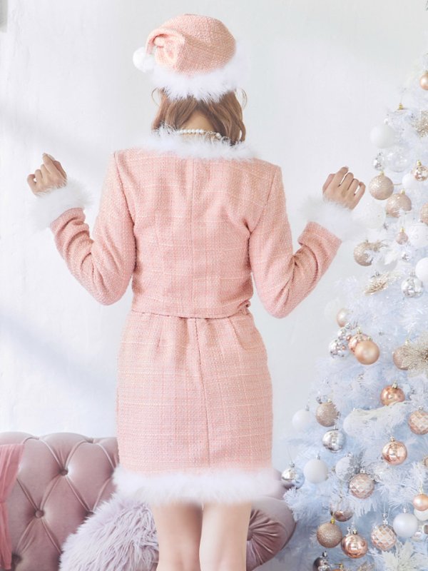 画像22: 【サンタセール！】【サンタコス 3点セット】【XS-Lサイズ/2カラー】ロングスリーブツイードサンタコスプレ[YMT]