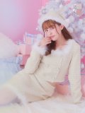 【サンタセール！】【サンタコス 3点セット】【XS-Lサイズ/2カラー】ロングスリーブツイードサンタコスプレ[YMT]