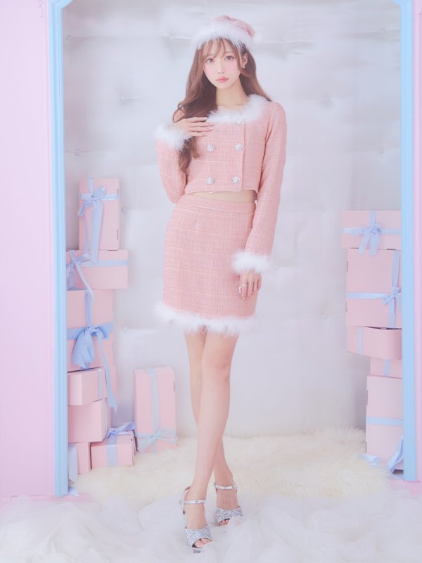 画像14: 【サンタセール！】【サンタコス 3点セット】【XS-Lサイズ/2カラー】ロングスリーブツイードサンタコスプレ[YMT]