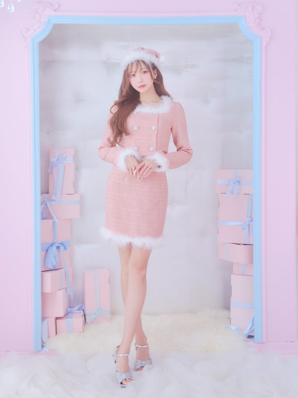 画像14: 【サンタセール！】【サンタコス 3点セット】【XS-Lサイズ/2カラー】ロングスリーブツイードサンタコスプレ[YMT]