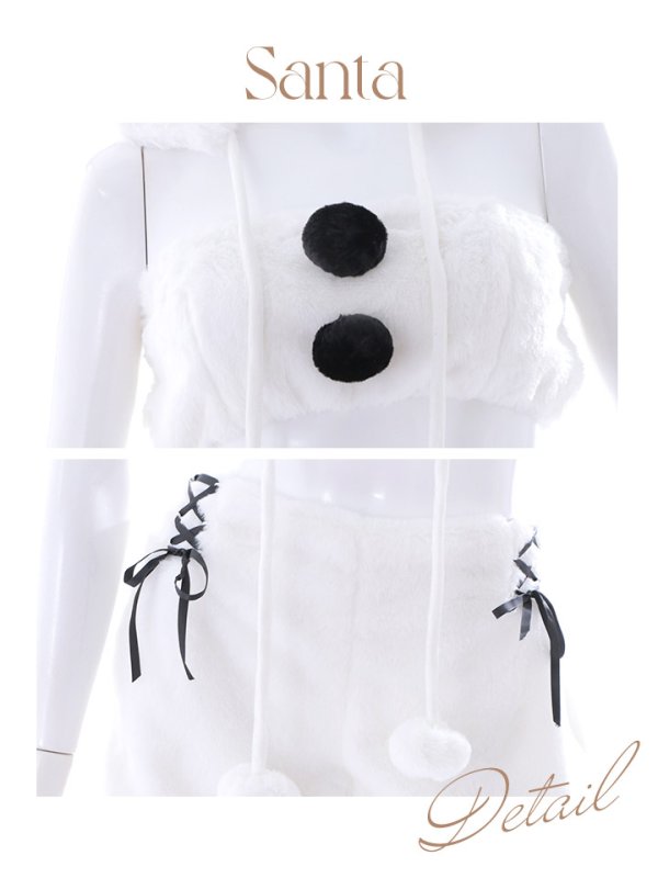 画像19: 【即日発送！】【サンタコス8点セット】【Fサイズ】もこもこシロクマセットアップ[YMT]