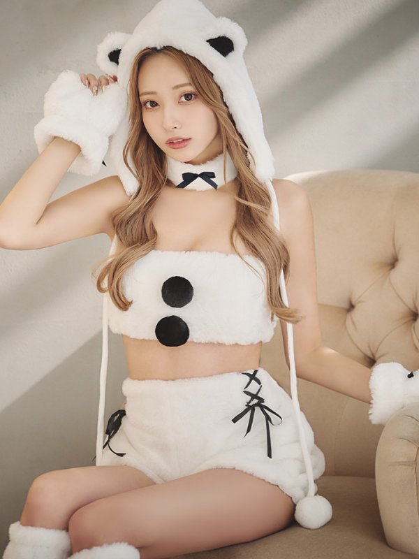 画像14: 【即日発送！】【サンタコス8点セット】【Fサイズ】もこもこシロクマセットアップ[YMT]