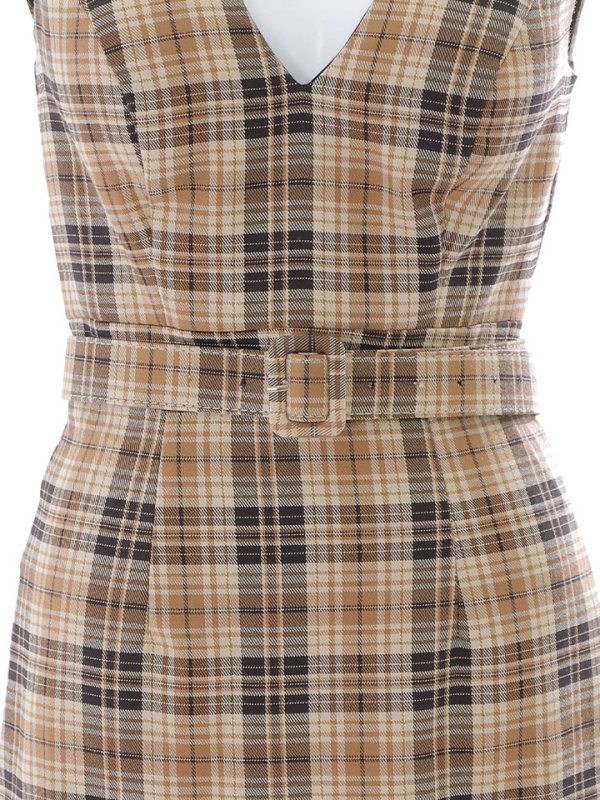 画像21: SALE!チェックAラインミニドレス/マーメイド/共布ベルト/ノースリーブ/谷間見せ/背中隠し/ミニドレス/キャバドレス 【XS-Mサイズ/1カラー】[OF01-U] 【SB】dzc