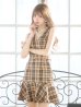 画像9: SALE!チェックAラインミニドレス/マーメイド/共布ベルト/ノースリーブ/谷間見せ/背中隠し/ミニドレス/キャバドレス 【XS-Mサイズ/1カラー】[OF04-U] 【SB】dzc