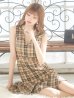 画像15: SALE!チェックAラインミニドレス/マーメイド/共布ベルト/ノースリーブ/谷間見せ/背中隠し/ミニドレス/キャバドレス 【XS-Mサイズ/1カラー】[OF04-U] 【SB】dzc
