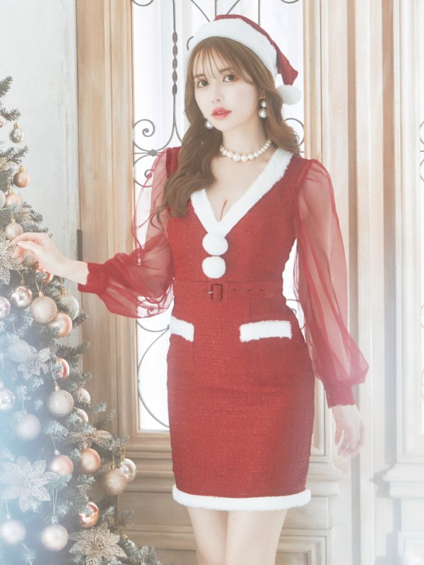 画像4: 【サンタセール！】【サンタコス 4点セット】【S-Lサイズ/1カラー】セクシーツイードサンタ[YMT]