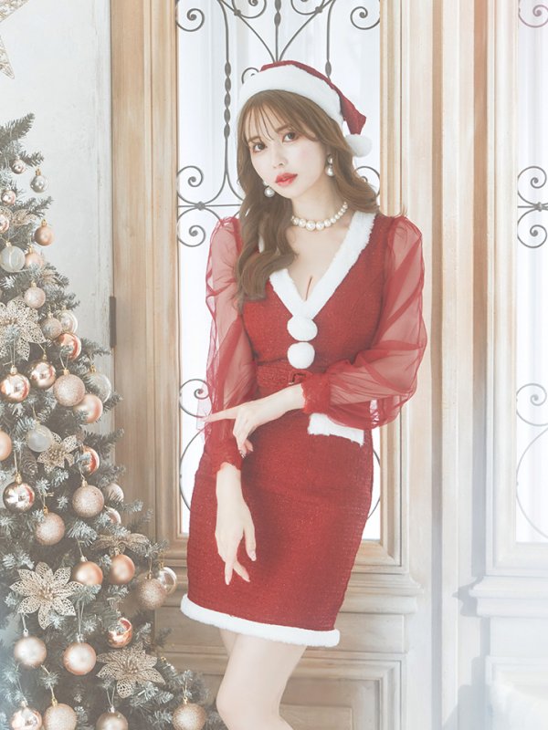 画像6: 【サンタセール！】【サンタコス 4点セット】【S-Lサイズ/1カラー】セクシーツイードサンタ[YMT]