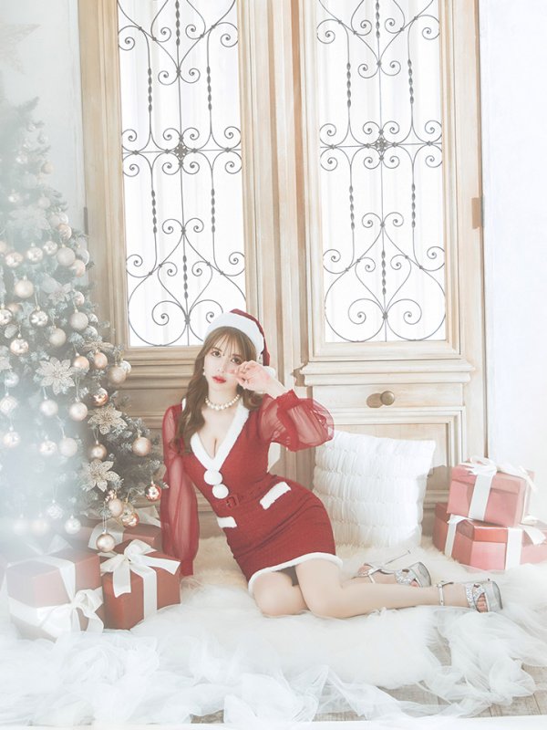 画像12: 【サンタセール！】【サンタコス 4点セット】【S-Lサイズ/1カラー】セクシーツイードサンタ[YMT]