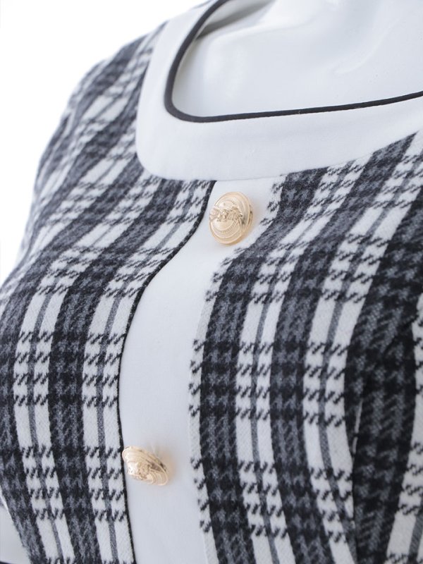 画像20: 【ウィンターセール！】SALE!チェックセットアップドレス/胸元隠し/背中隠し/キャバドレス/ミニドレス【XS-Mサイズ/1カラー】[HC02-X] 【SB】dzk