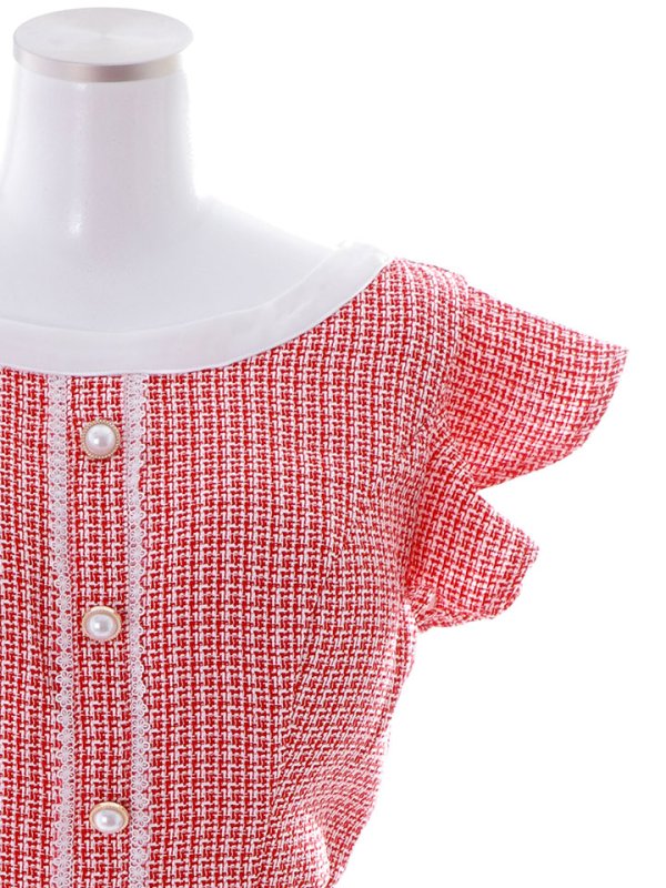 画像28: ツイードマーメイドミニドレス/フリル袖/ベルト/谷間隠し/背中隠し/ミニドレス/キャバドレス 【S-Lサイズ/2カラー】[HC02-X] 【SB】dzw