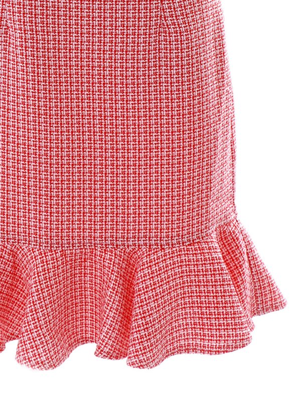 画像29: ツイードマーメイドミニドレス/フリル袖/ベルト/谷間隠し/背中隠し/ミニドレス/キャバドレス 【S-Lサイズ/2カラー】[HC02-X] 【SB】dzw