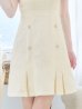 画像5: SALE!チェックツイードミニドレス/ボックスプリーツ/フリル袖/パールボタン/谷間見せ/背中見せ/ミニドレス/キャバドレス 【XS-Lサイズ/1カラー】[OF04] 【SB】dzw