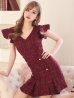 画像12: 【春の大感謝セール】Vネックフリルワンピース/チェック柄/ボタン/谷間見せ/背中隠し/ミニドレス/キャバドレス【XS-Lサイズ/1カラー】[OF04] 【SB】dzw