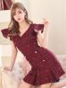 画像3: 【春の大感謝セール】Vネックフリルワンピース/チェック柄/ボタン/谷間見せ/背中隠し/ミニドレス/キャバドレス【XS-Lサイズ/1カラー】[OF04] 【SB】dzw