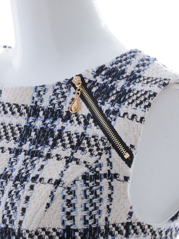 画像19: チェック柄タイトミニドレス/ノースリーブ/背中隠し/谷間隠し/ミニドレス/キャバドレス 【XS-Lサイズ/1カラー】[OF01-X] 【SB】dzw