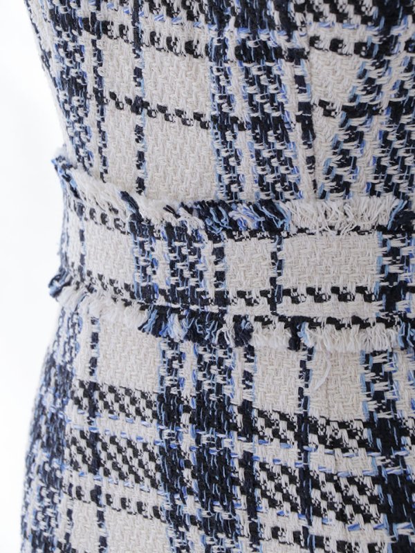 画像21: チェック柄タイトミニドレス/ノースリーブ/背中隠し/谷間隠し/ミニドレス/キャバドレス 【XS-Lサイズ/1カラー】[OF01-X] 【SB】dzw