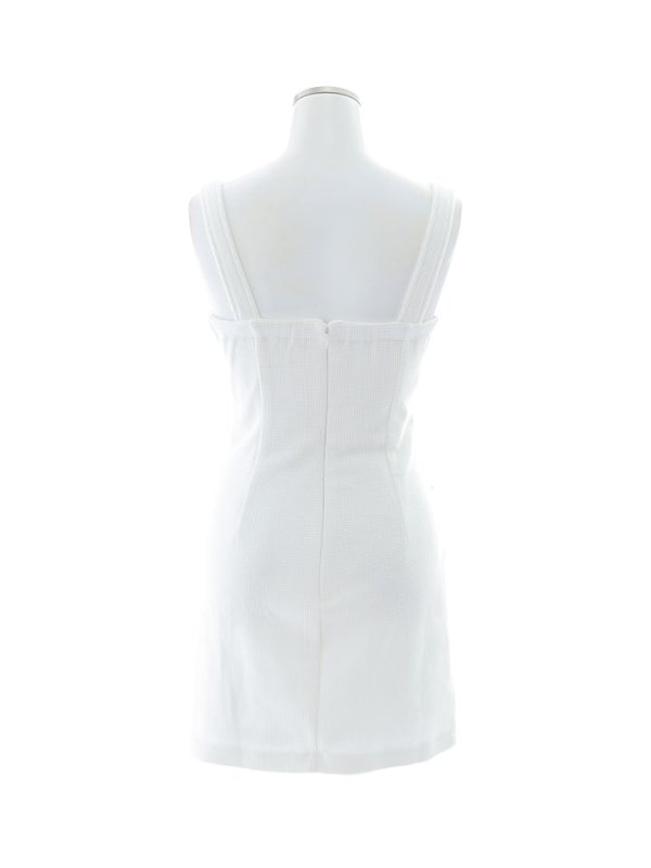 画像12: ワッフルノースリーブドレス/谷間見せ/背中見せ/ボタン/ミニドレス/キャバドレス【XS-Mサイズ/1カラー】[HC02]【SB】dzw