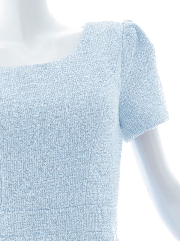 画像26: フレアツイードドレス/パールボタン/胸元隠し/背中隠し/ミニドレス/キャバドレス【S-Mサイズ/2カラー】[OF01] 【SB】dzj