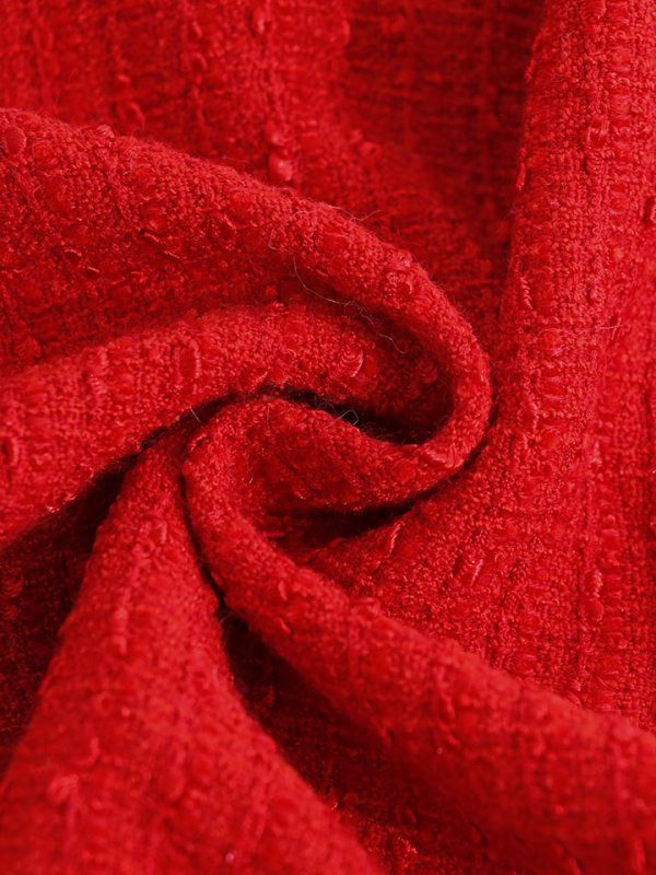 画像18: ワンカラーAラインミニドレス/ツイード/ゴールドボタン/谷間見せ/背中隠し/フリル袖/ミニドレス/キャバドレス 【XS-Lサイズ/1カラー】[HC02] 【SB】dzj