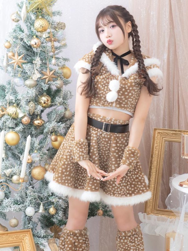 画像15: 【即日発送】【サンタコス 6点セット】【S-Lサイズ/1カラー】セットアップフレアサンタ[OF01]