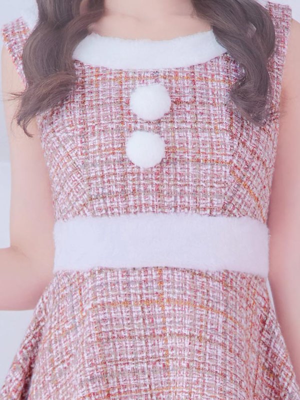 画像16: 即日発送!【サンタコス 5点セット】【S-Lサイズ/3カラー】ツイードチェック2段フレアスカートサンタコスプレ[OF01]