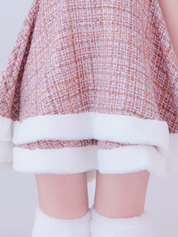 画像17: 即日発送!【サンタコス 5点セット】【S-Lサイズ/3カラー】ツイードチェック2段フレアスカートサンタコスプレ[OF01]