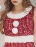 画像16: 即日発送!【サンタコス 5点セット】【S-Lサイズ/3カラー】ツイードチェック2段フレアスカートサンタコスプレ[YMT]