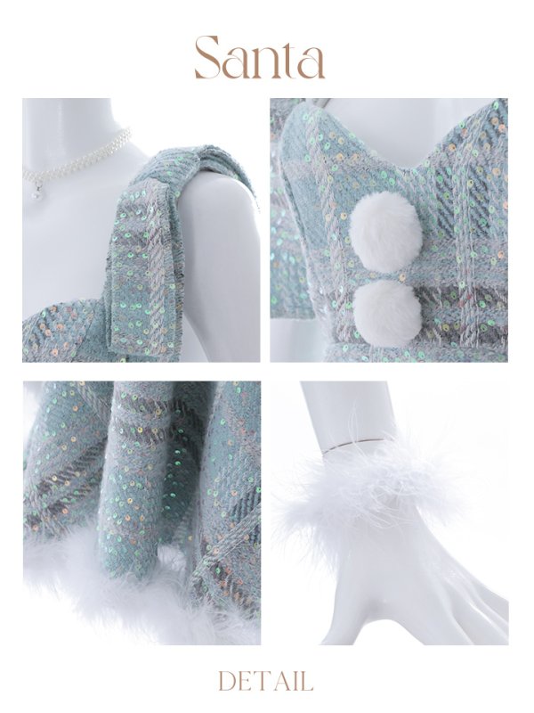 画像32: 【即日発送】【サンタコス4点/5点セット】【XS-Lサイズ】ツイードサンタ[YMT]