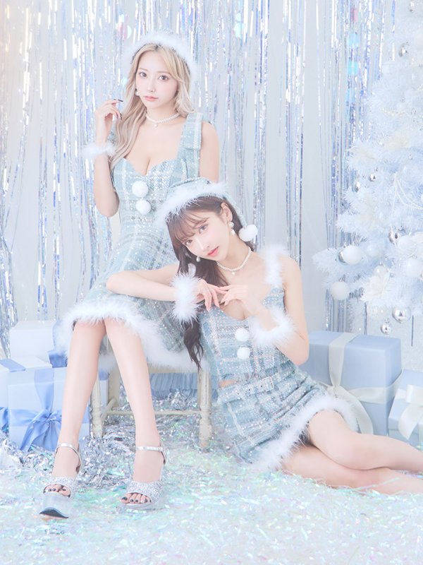 画像5: 【即日発送】【サンタコス4点/5点セット】【XS-Lサイズ】ツイードサンタ[YMT]