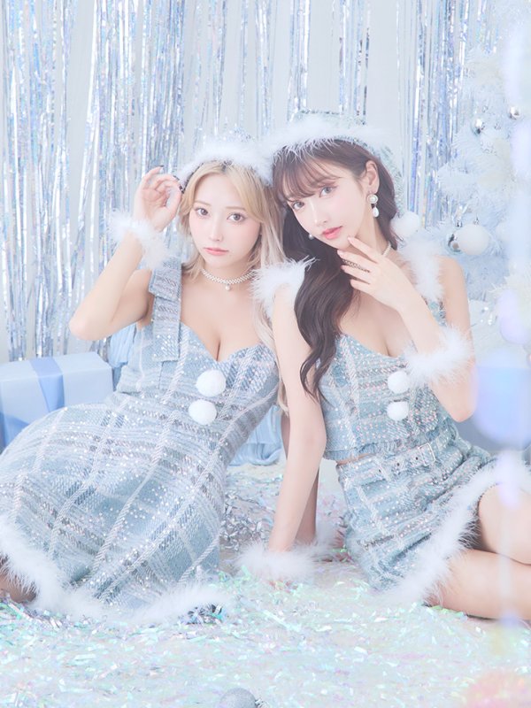 画像9: 【即日発送】【サンタコス4点/5点セット】【XS-Lサイズ】ツイードサンタ[YMT]