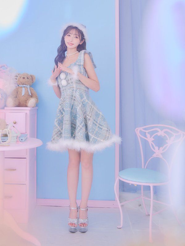 画像26: 即日発送!【サンタコス 4点セット】【S-Lサイズ/1カラー】フレアツイードサンタ[OF01]