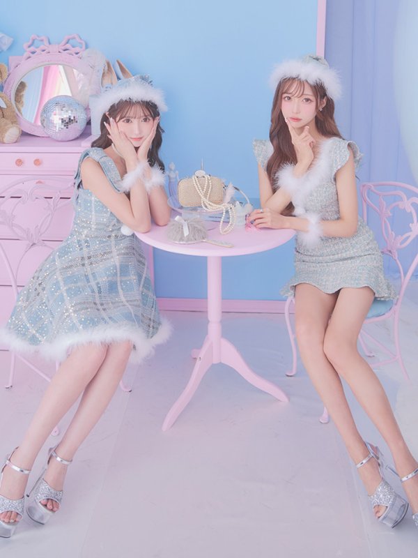 画像3: 【即日発送】【サンタコス4点セット】【S-Lサイズ/1カラー】フレアツイードサンタ[OF04]