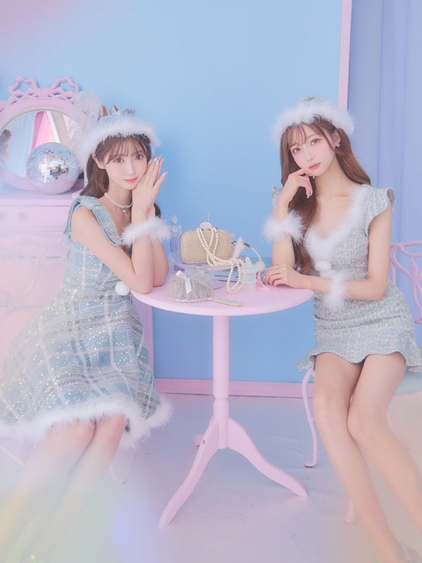 画像5: 【即日発送】【サンタコス4点セット】【S-Lサイズ/1カラー】フレアツイードサンタ[OF04]