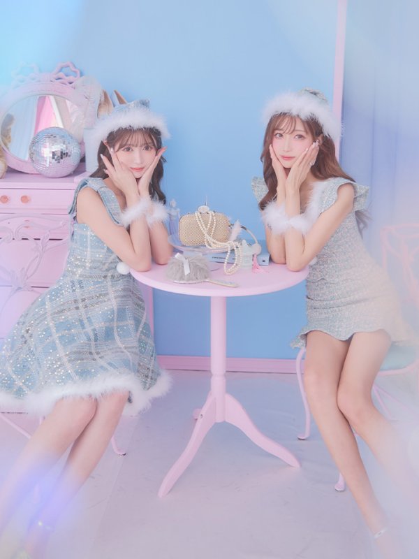 画像7: 【即日発送】【サンタコス4点セット】【S-Lサイズ/1カラー】フレアツイードサンタ[OF04]