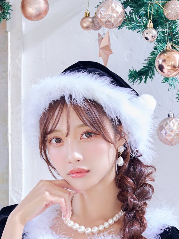 画像14: 【即日発送】【サンタコス 5点セット】【S-Mサイズ/2カラー】ベロアパールビジューサンタコスプレ[YMT]