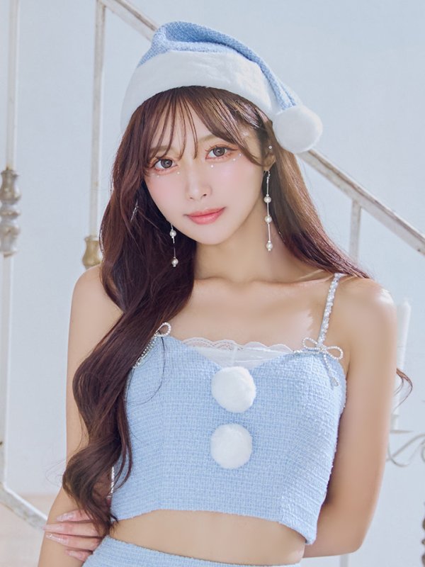 画像15: 【即日発送！】【サンタコス 5点セット】【S-Mサイズ/2カラー】ツイードキャミマーメイドセットアップサンタコスプレ[YMT]