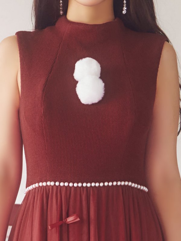 画像20: 【サンタセール！】【サンタコス 4点セット】【S-Lサイズ/2カラー】リボン付きチュールロングスカートサンタコスプレ[YMT]