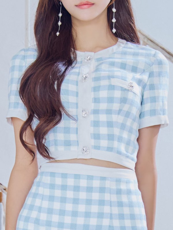 画像15: 【即日発送！】【サンタコス 4点セット】【S-Mサイズ/1カラー】ギンガムチェックタイトサンタコスプレ[YMT]