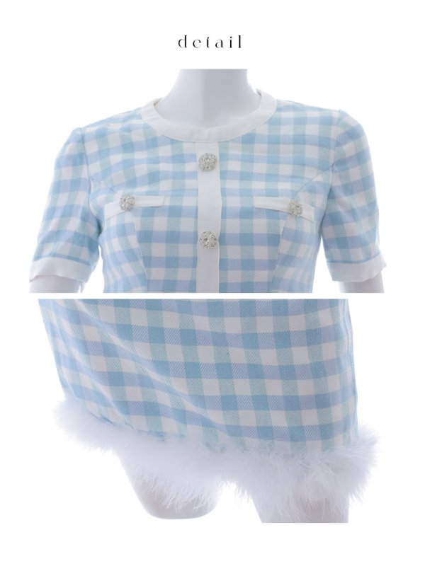 画像24: 【即日発送！】【サンタコス 4点セット】【S-Mサイズ/1カラー】ギンガムチェックタイトサンタコスプレ[YMT]