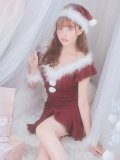 SALE!【サンタコス 5点セット】【S-XLサイズ/1カラー】マーメイドチェックサンタコスプレ[YMT]