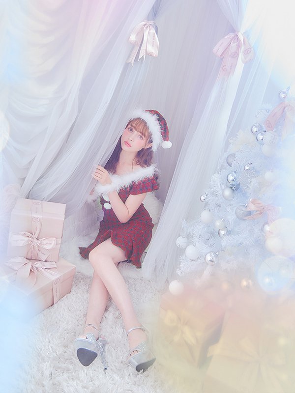 画像27: SALE!【サンタコス 5点セット】【S-XLサイズ/1カラー】マーメイドチェックサンタコスプレ[OF01]