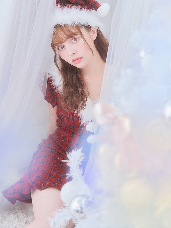 画像29: SALE!【サンタコス 5点セット】【S-XLサイズ/1カラー】マーメイドチェックサンタコスプレ[OF01]