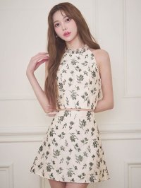 【即日発送】送料無料! 花柄アメスリセットアップミニドレス/キャバドレス【XS-Lサイズ/1カラー】[OF01]【SB】dzmvIA