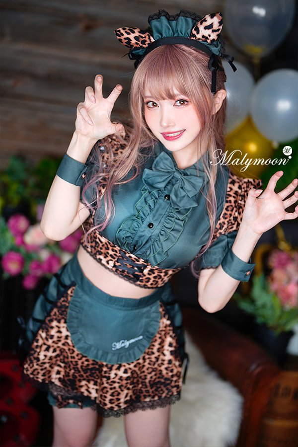 画像4: 【即日発送】レオパードメイド【マリームーン】【ハロウィンコスプレ9点セット】【フリーサイズ/1カラー】[HC03]