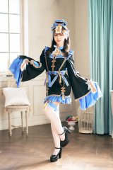 【ノベルティ対象】【即日発送】ハニーリボンロリータキョンシー【マリームーン】【ハロウィンコスプレ7点セット】【フリーサイズ/1カラー】[OF01]