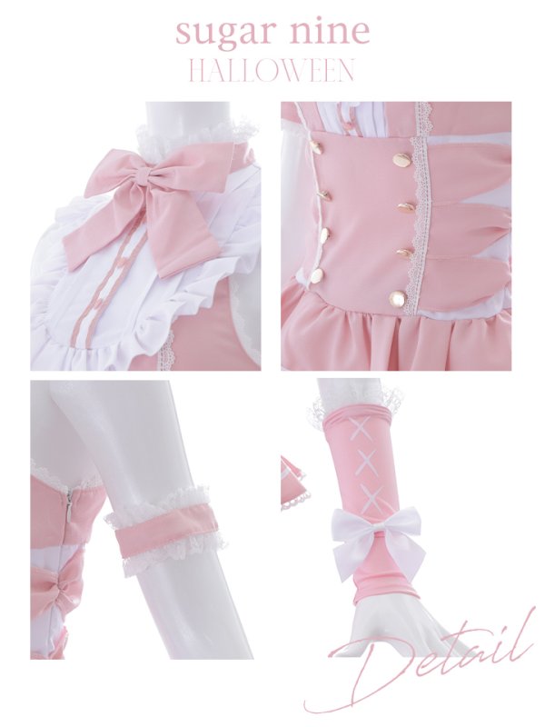 画像12: 【即日発送】キャットコスチューム/メイドコスプレ【マリームーン】【ハロウィンコスプレ8点セット】【2サイズ/2カラー】[HC03]