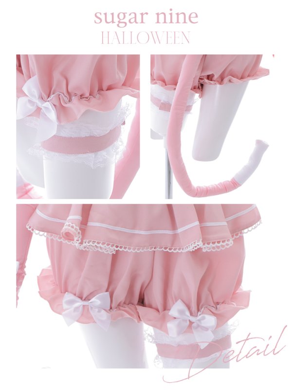 画像13: 【即日発送】キャットコスチューム/メイドコスプレ【マリームーン】【ハロウィンコスプレ8点セット】【2サイズ/2カラー】[HC03]