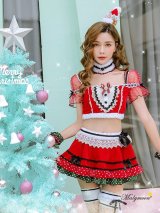 【即日発送】【クリスマスコスプレ7点セット】【Malymoon/マリームーン】パフスリーブサンタクロース[YMT]